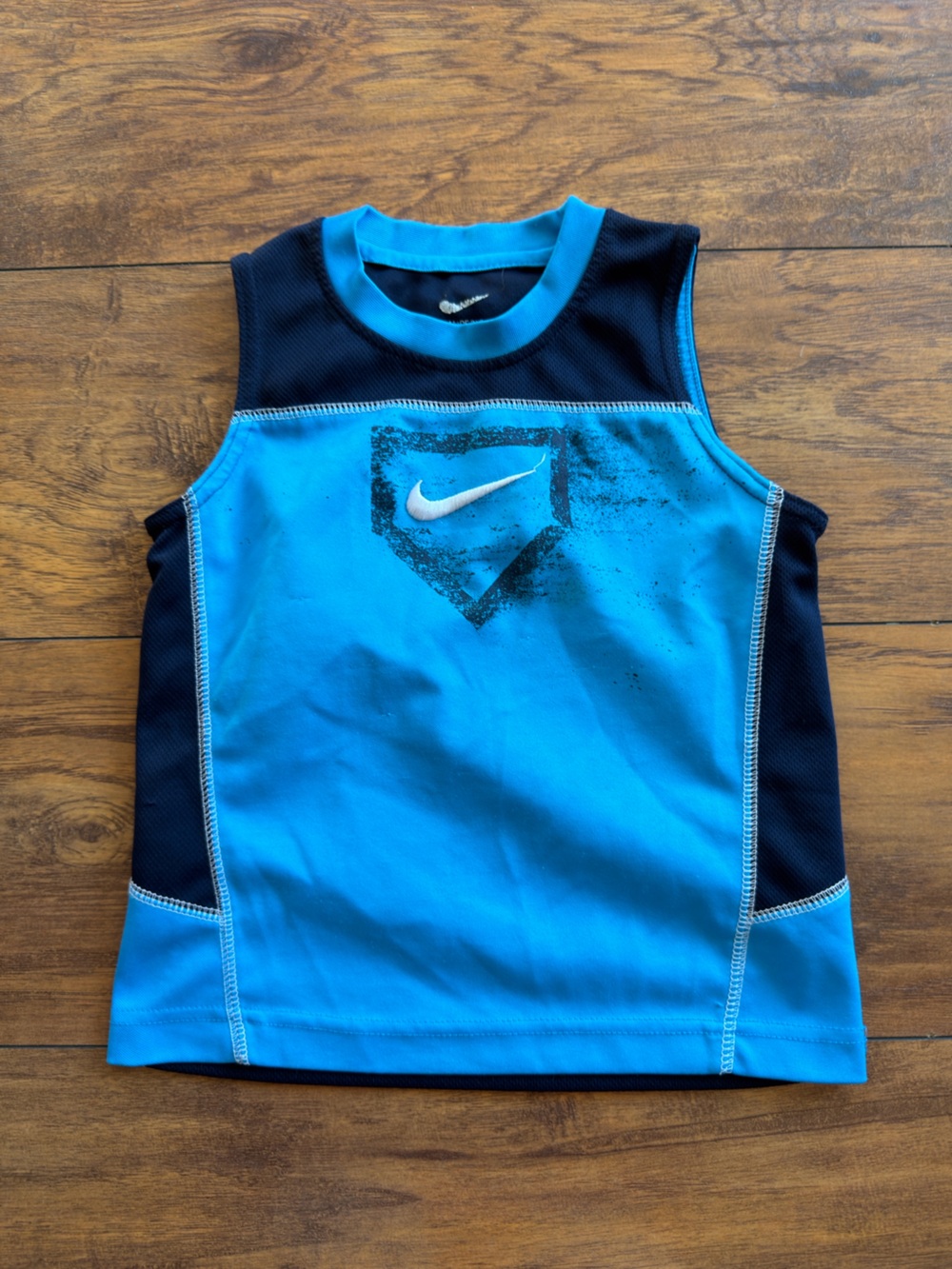 Nike Bright Blue and Black Kids Athletic Tank Top